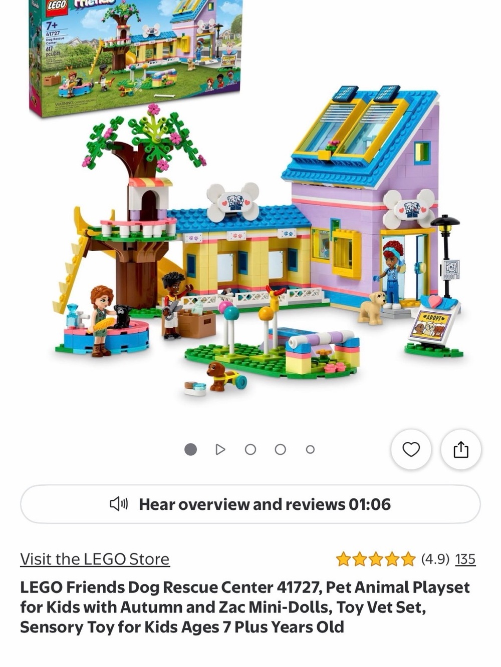 Lego Friends Dog Rescue Center - Pink, Blue & Yellow Accents